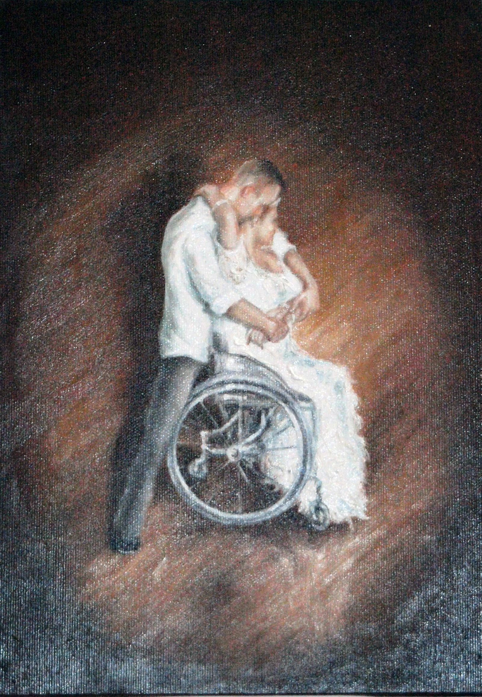 Ritratto di ballerina in sedia a rotelle