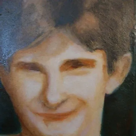 ritratto di Emanuele ad olio su tela realizzato dall'artista Tiziana Leobruni Bologna